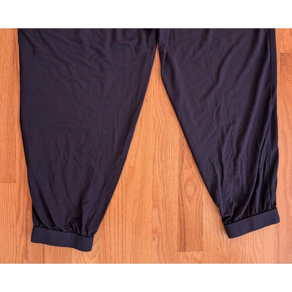 Eileen Fisher Navy Blue Fine Jersey Slouchy Pants Joggers Large Viscose Stretch - Picture 8 of 11